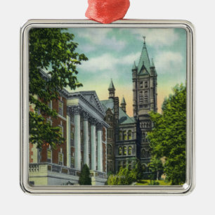 Campus-Ansicht Syrakus U, die Crouse Uni zeigt Ornament Aus Metall