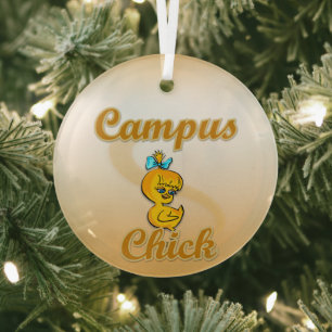 Campus Chick Ornament Aus Glas
