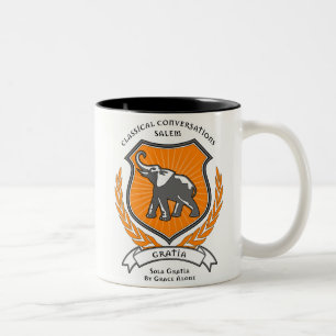 Campus cm Salem Gratia - Wappen-Kaffee-Tasse Zweifarbige Tasse
