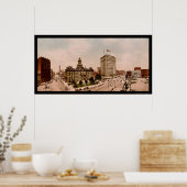 Campus Martius in Detroit, MI 1900 Poster (Küche)