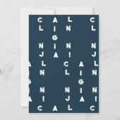 Campus Ninja Fun cipher fraternit Einladungskarte (Rückseite)