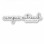 Campus Outreach Georgia Uni Kalligraphie Aufkleber (Vorderseite)