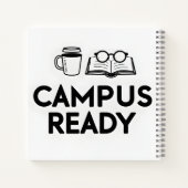 Campus Ready | Kaffee & Bücher Line Art Notizbuch (Rückseite)