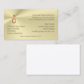 Campus-Seelsorge, Goldrotes Kerzenlogo Visitenkarte (Vorne/Hinten)