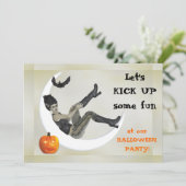 Campy Frankenstein Mutter Halloween-Party Einladung (Stehend Vorderseite)