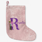 Campy Lila Shimmer Fairy Letter R Personalisiert Kleiner Weihnachtsstrumpf (Vorderseite)
