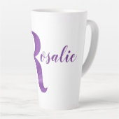 Campy Lila Shimmer Illustriert Letter R Milchtasse (Rechte Ecke)