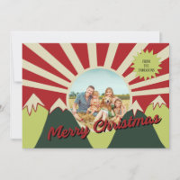 Campy Retro Style Foto Frohe Weihnachten