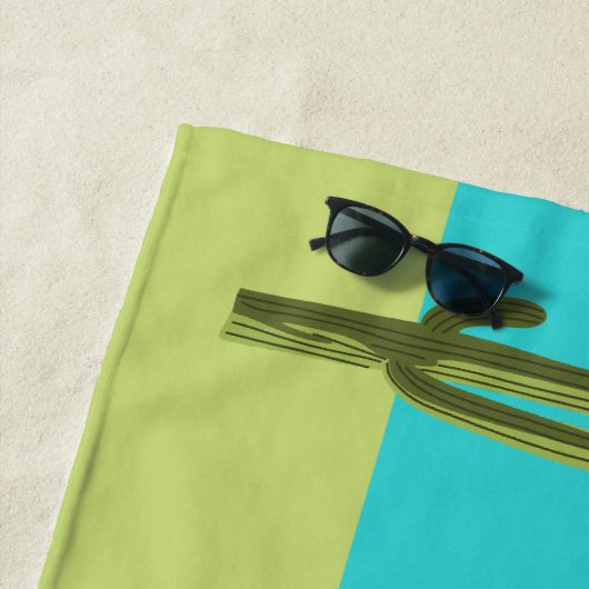 Campy Western Cowgirl auf Pferd Personalisiert Strandtuch (Beispiel)