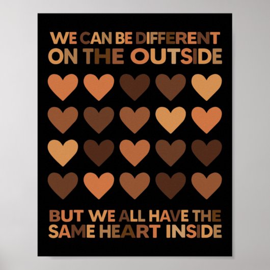 Can Be Different On The Outside Melanin Black Teac Poster (Vorne)