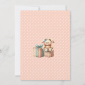 Can Bearly Wait Girl Teddy Bear Asleep auf Cloud Einladung (Rückseite)