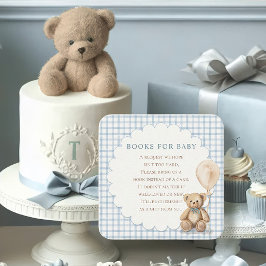 Can Bearly Wait Teddy Bear Books for Baby Shower Begleitkarte