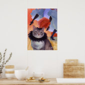 Can-Can-Kabaretttänzer-Katze Poster (Küche)