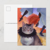 Can-Can-Kabaretttänzer-Katze Postkarte (Vorne/Hinten)