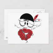 Can-Can-Tänzerin Postkarte (Vorne/Hinten)