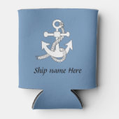 Can Cooler - Anker mit Schiffsname Dosenkühler (Vorderseite)