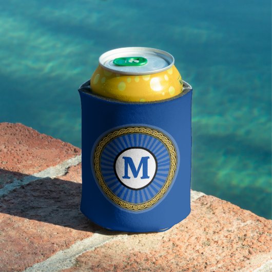 Can Cooler - Blau - Personalisiert - Initial hinzu Dosenkühler (In Situ Pool)