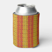 Can Cooler - Gelb und orange Häkelchen Dosenkühler (Kanne Vorderseite)