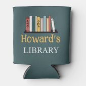 Can Cooler - Library - Personalisiert - Name hinzu Dosenkühler (Vorderseite)