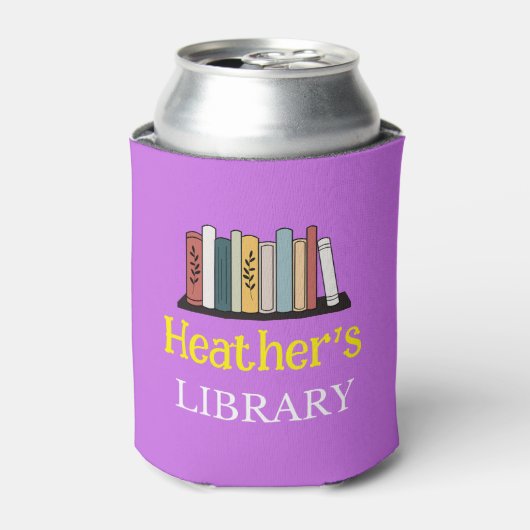 Can Cooler - Library - Personalisiert - Name hinzu Dosenkühler (Kanne Vorderseite)