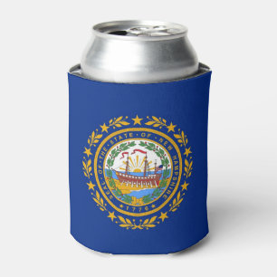 Can Cooler mit der Fahne des New Hampshire Staat,  Dosenkühler