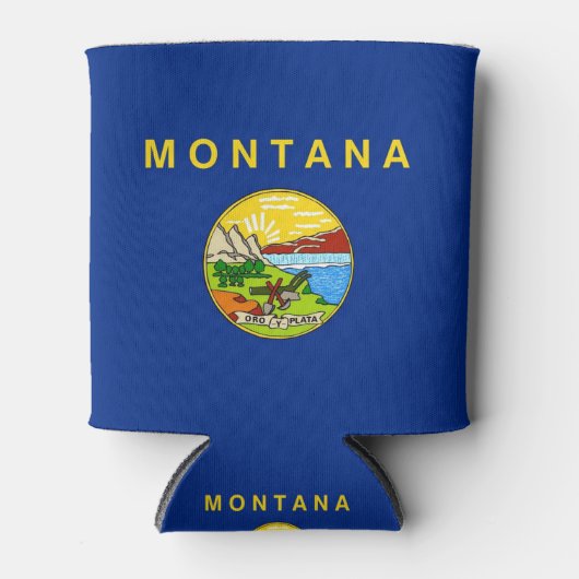 Can Cooler mit der Fahne von Montana Staat, USA. Dosenkühler (Vorderseite)