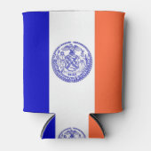 Can Cooler mit der Fahne von New York City, USA. Dosenkühler (Vorderseite)