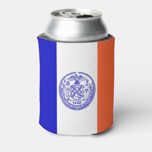 Can Cooler mit der Fahne von New York City, USA. Dosenkühler (Kanne Rückseite)