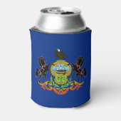 Can Cooler mit der Fahne von Pennsylvania, USA. Dosenkühler (Kanne Rückseite)