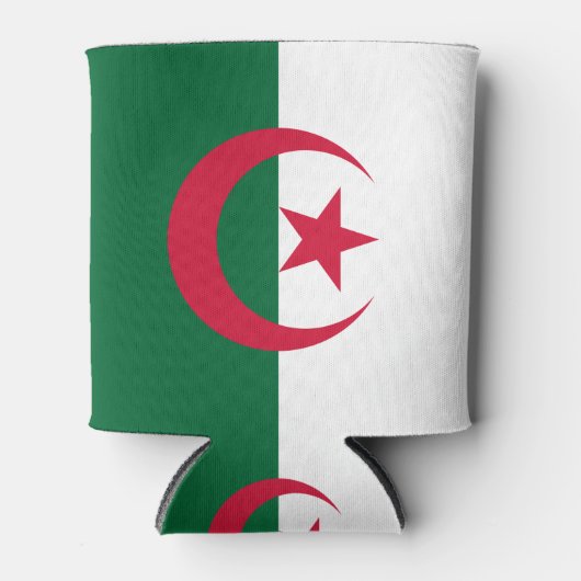 Can Cooler mit der Flagge Algeriens Dosenkühler (Vorderseite)
