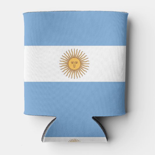 Can Cooler mit der Flagge Argentiniens Dosenkühler (Vorderseite)