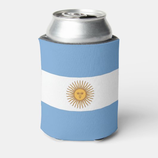Can Cooler mit der Flagge Argentiniens Dosenkühler (Kanne Rückseite)