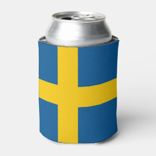 Can Cooler mit der Flagge Schwedens Dosenkühler