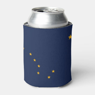 Can Cooler mit der Flagge von Alaska Staat, USA. Dosenkühler