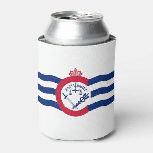 Can Cooler mit der Flagge von Cincinnati City, USA Dosenkühler