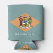 Can Cooler mit der Flagge von Delaware Staat, USA. Dosenkühler (Rückseite)