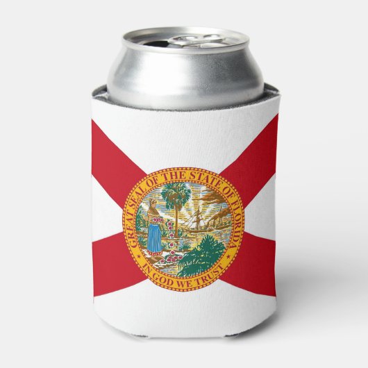 Can Cooler mit der Flagge von Florida Staat, USA. Dosenkühler (Kanne Vorderseite)