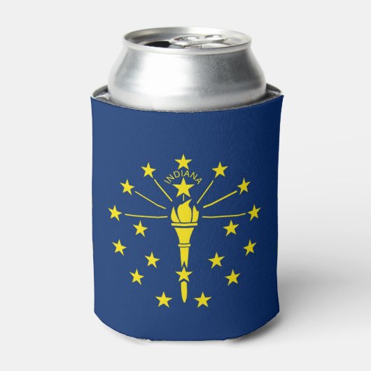 Can Cooler mit der Flagge von Indiana Staat, USA. Dosenkühler (Kanne Vorderseite)