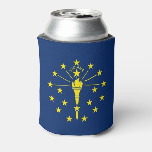 Can Cooler mit der Flagge von Indiana Staat, USA. Dosenkühler (Kanne Rückseite)