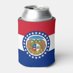 Can Cooler mit der Flagge von Missouri Staat, USA. Dosenkühler