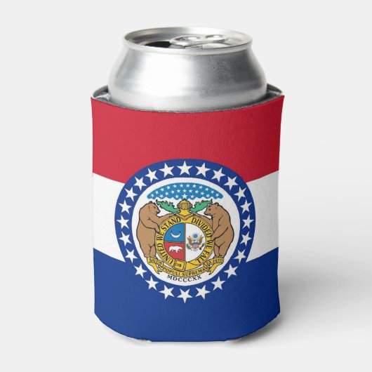 Can Cooler mit der Flagge von Missouri Staat, USA. Dosenkühler (Kanne Vorderseite)