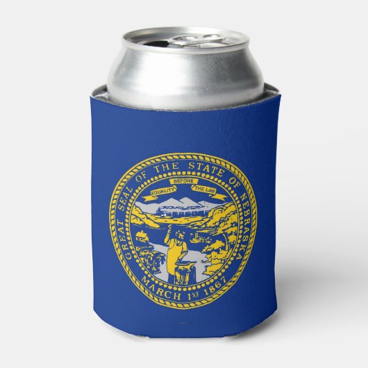Can Cooler mit der Flagge von Nebraska Staat, USA. Dosenkühler (Kanne Vorderseite)