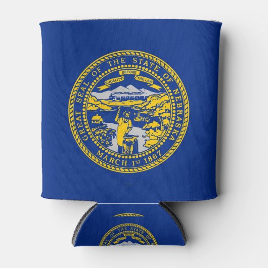 Can Cooler mit der Flagge von Nebraska Staat, USA. Dosenkühler (Vorderseite)