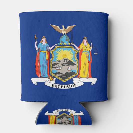 Can Cooler mit der Flagge von New York Staat, USA. Dosenkühler (Rückseite)