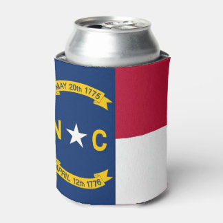 Can Cooler mit der Flagge von North Carolina, USA. Dosenkühler