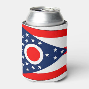 Can Cooler mit der Flagge von Ohio, USA. Dosenkühler