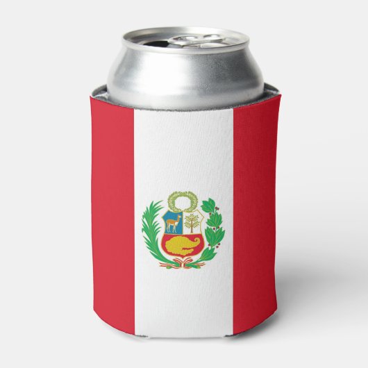 Can Cooler mit der Flagge von Peru Dosenkühler (Kanne Vorderseite)