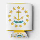 Can Cooler mit der Flagge von Rhode Island, USA. Dosenkühler (Rückseite)