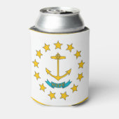 Can Cooler mit der Flagge von Rhode Island, USA. Dosenkühler (Kanne Rückseite)