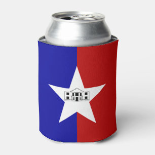 Can Cooler mit der Flagge von San Antonio City, US Dosenkühler